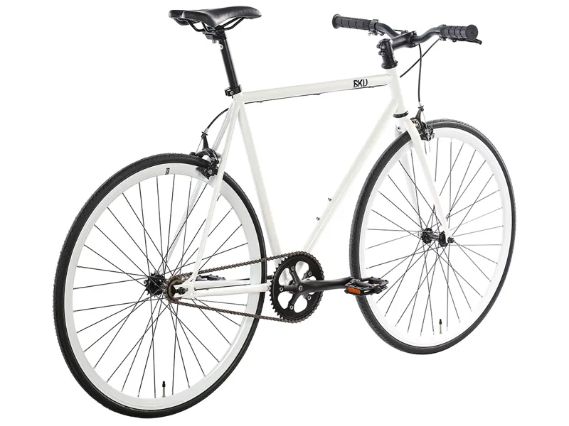 6KU Fixie And Single Speed Bike - Evian 1 White White-1