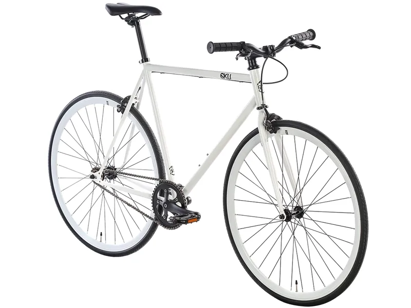6KU Fixie And Single Speed Bike - Evian 1 White White-2