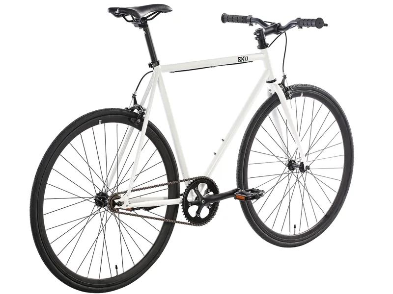 6KU Fixie And Single Speed Bike - Evian 2 White Black-1