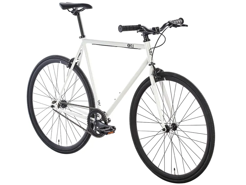 6KU Fixie And Single Speed Bike - Evian 2 White Black-2
