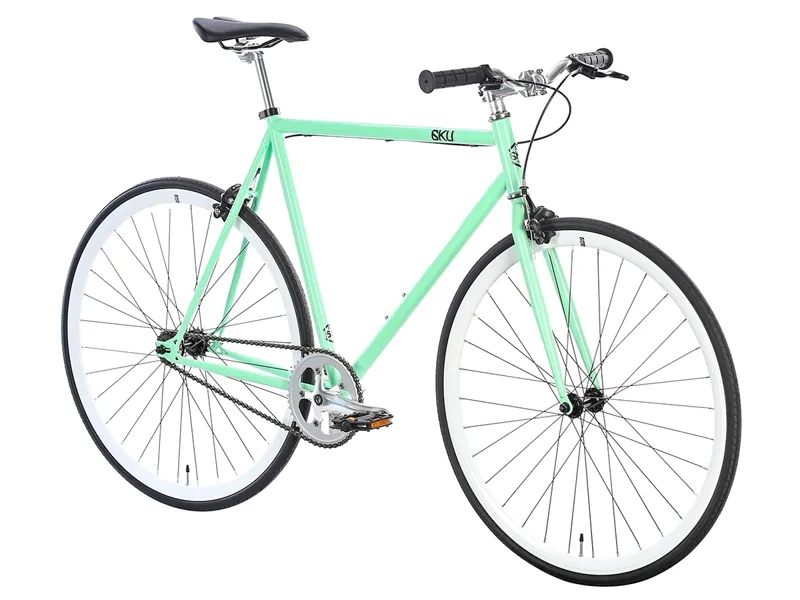 6KU Fixie And Single Speed Bike - Milan 1 Green White-2