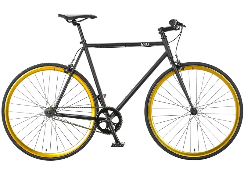 6KU Fixie And Single Speed Bike - Nebula 2 Black Gold