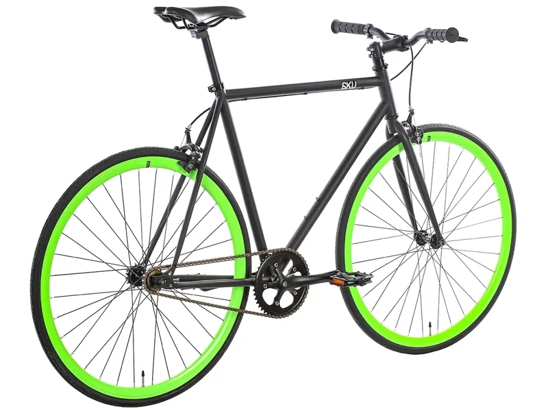 6KU Fixie And Single Speed Bike  - Paul Black Green-1