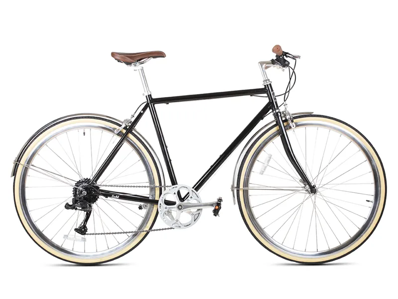6KU Odyssey - Mens 8spd City Bike - Delano Black