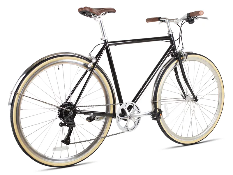 6KU Odyssey - Mens 8spd City Bike - Delano Black-2