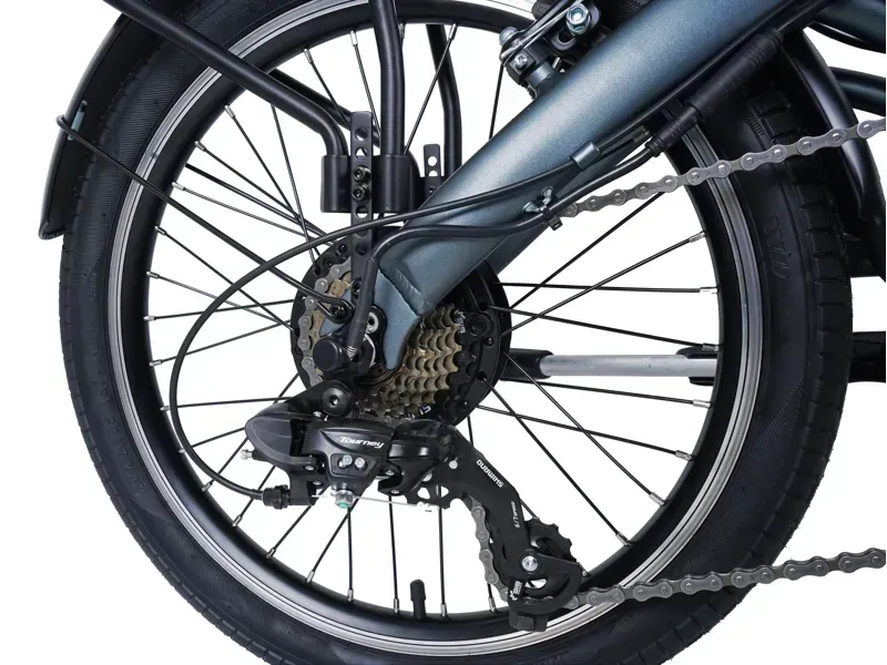 Falcon Compact Electric Folding Bike in Grey-4