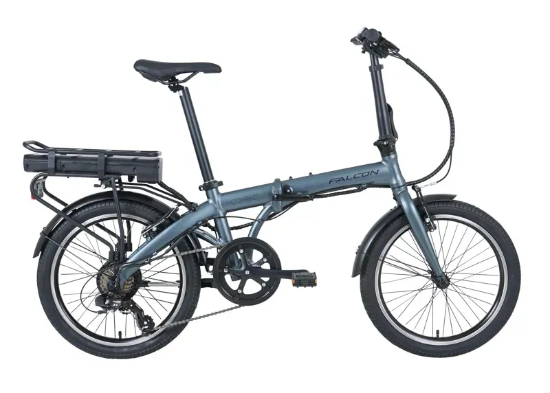 Falcon Compact Electric Folding Bike in Grey