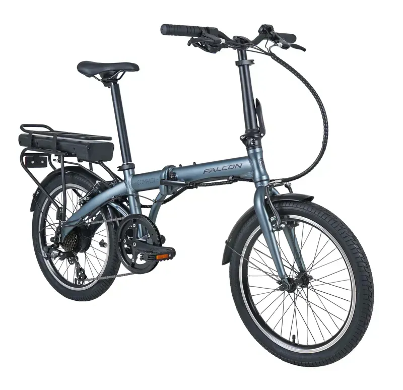Falcon Compact Electric Folding Bike in Grey-1