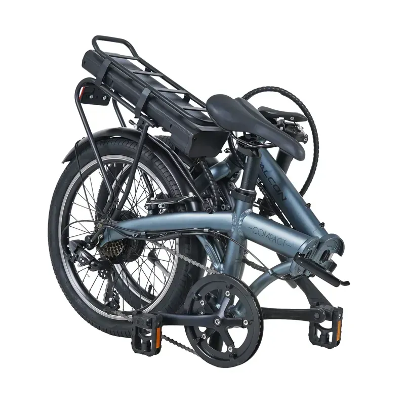Falcon Compact Electric Folding Bike in Grey-3