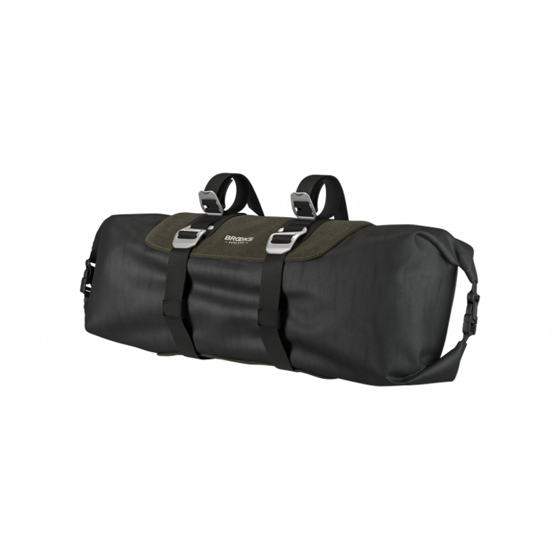 Brooks Scape Handlebar Roll Bag in Mud Green-1