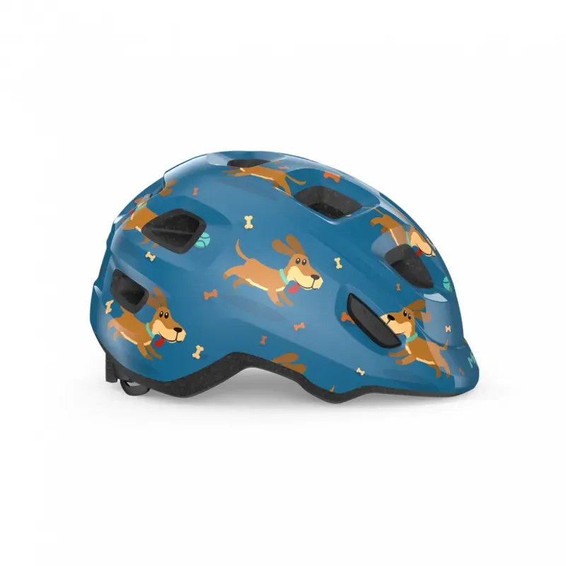 MET Hooray Kids Helmet In Dark Blue Dog-1