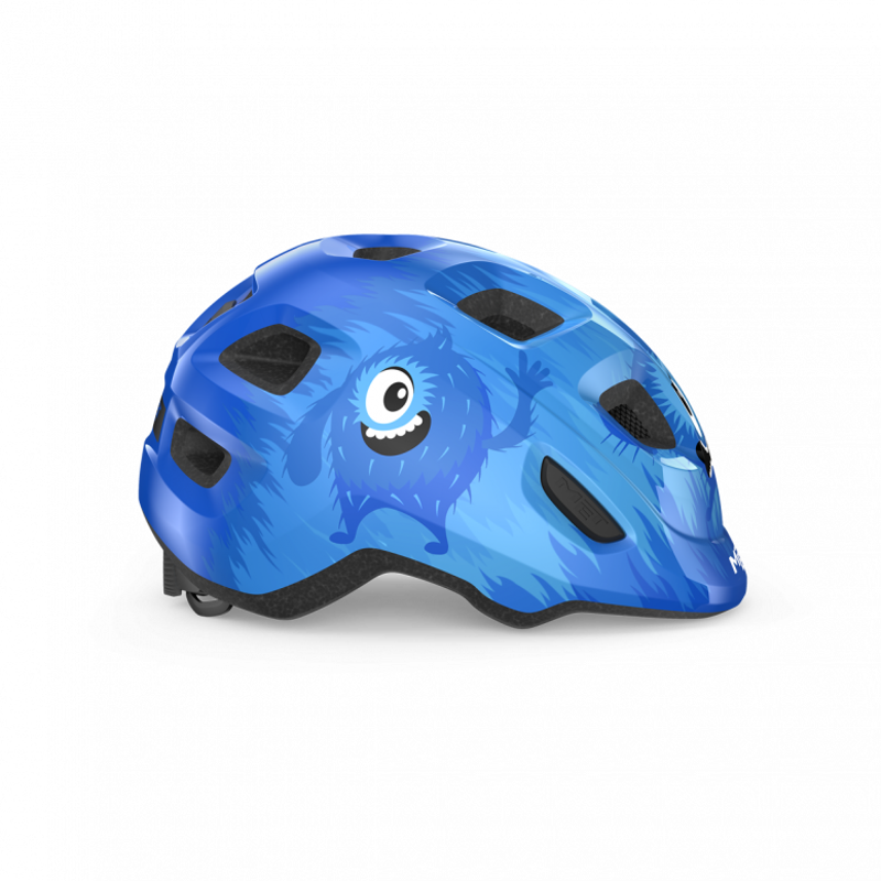 MET Hooray Kid's Helmet in Blue Monsters-1