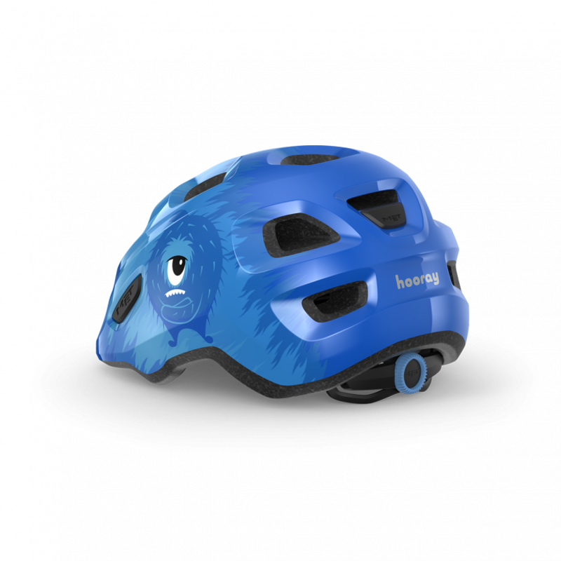 MET Hooray Kid's Helmet in Blue Monsters-2