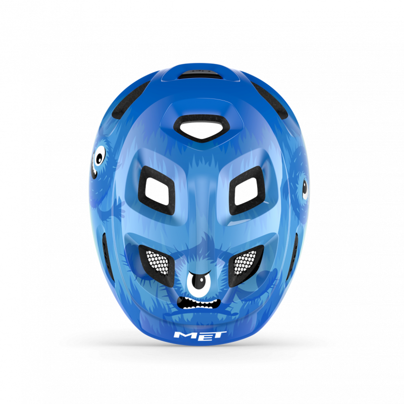 MET Hooray Kid's Helmet in Blue Monsters-3