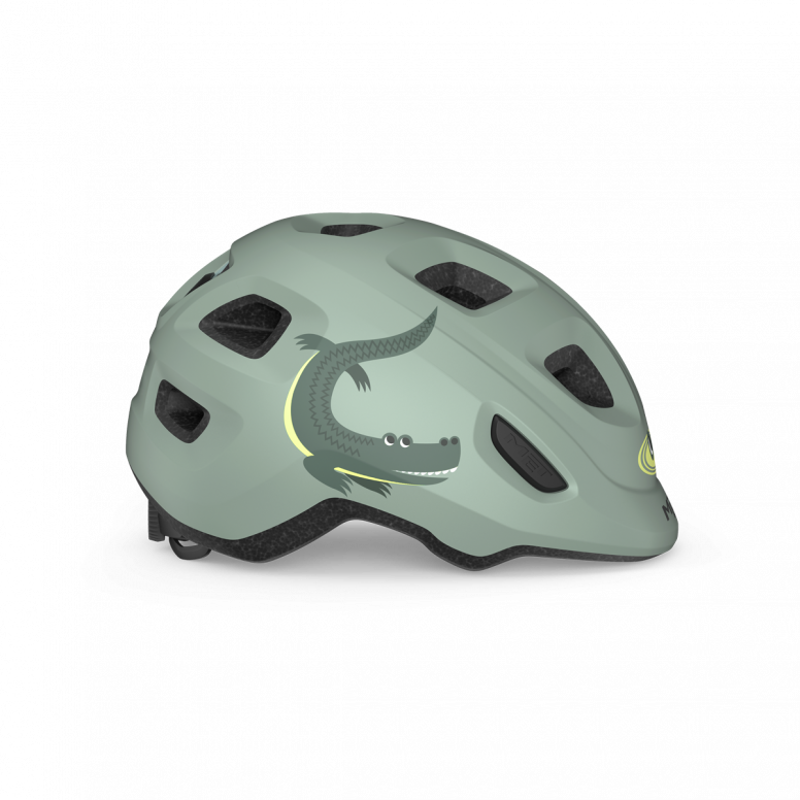MET Hooray Kid's Helmet in Teal Crocodile-1