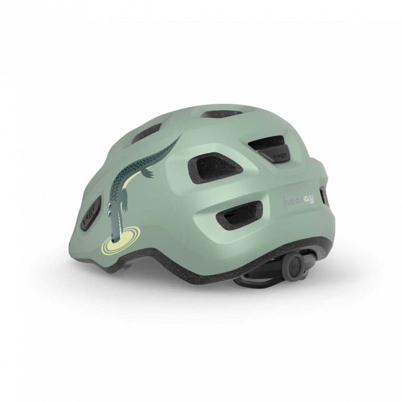MET Hooray Kid's Helmet in Teal Crocodile-2