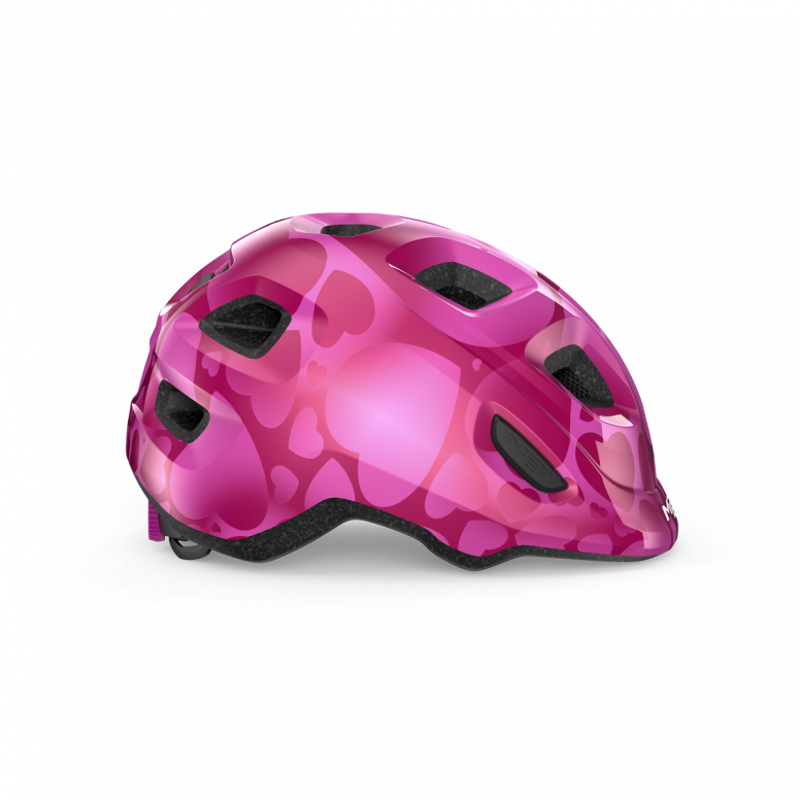 MET Hooray Kid's Helmet in Pink Hearts-1