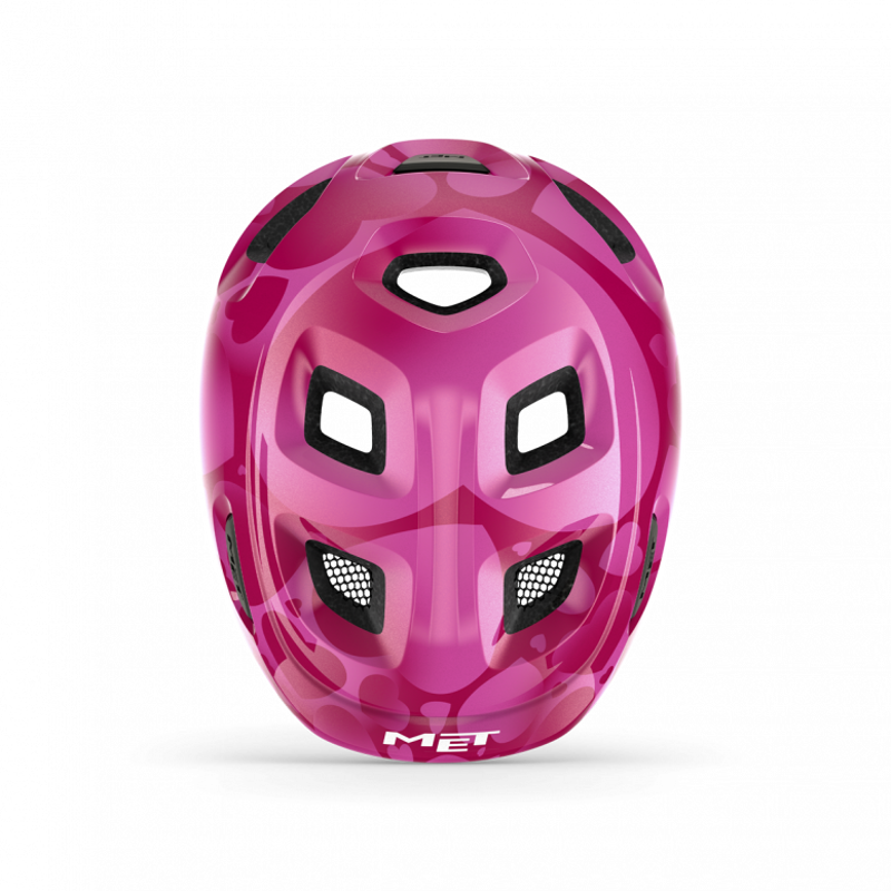 MET Hooray Kid's Helmet in Pink Hearts-3