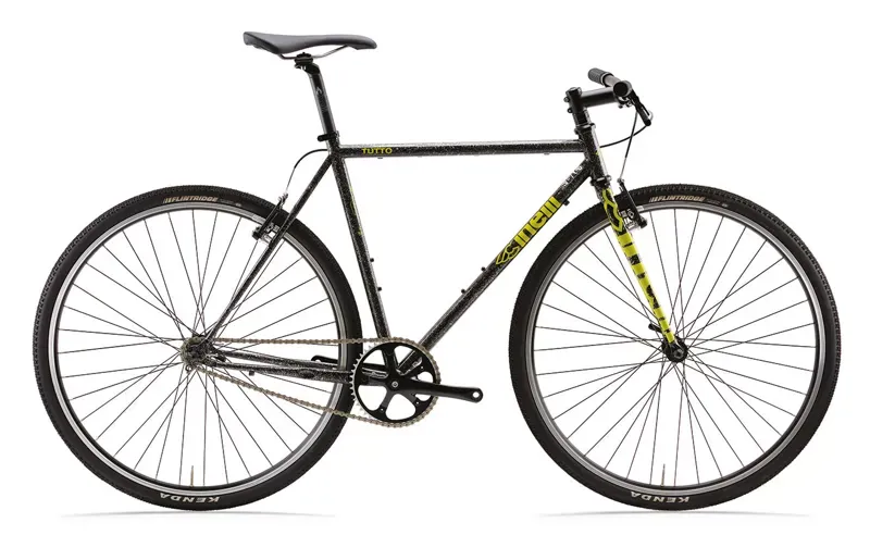 Cinelli Tutto Plus Mutant Silver Flat Bar Bike in Black