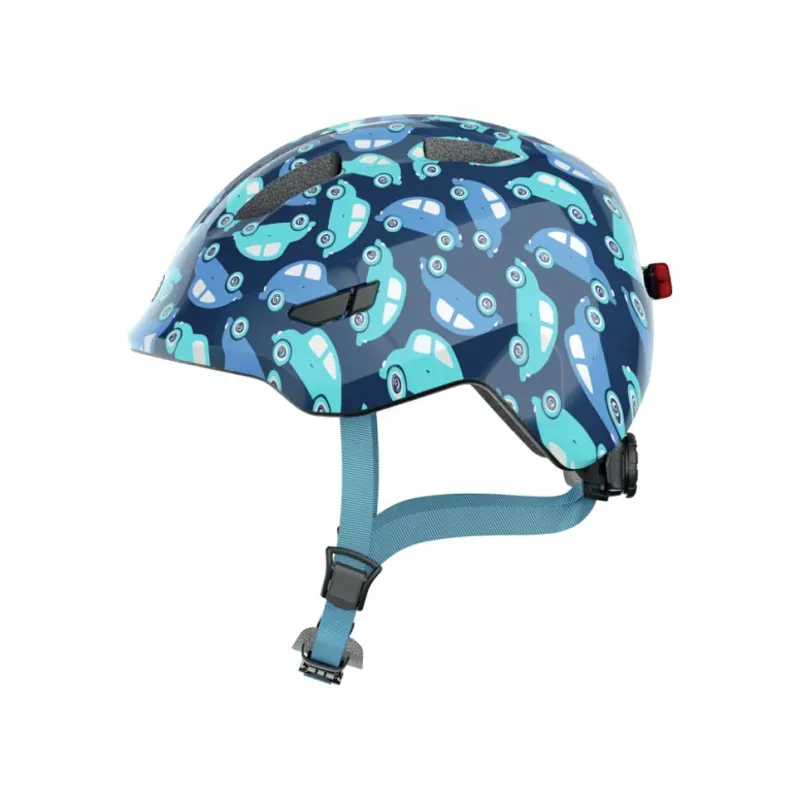 Abus Smiley 3.0 LED Kids Helmet in Dark Blue