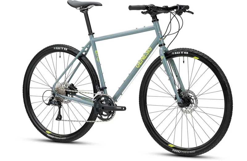 2021 Genesis Croix De Fer 10 Steel Flat Bar Gravel Bike in Blue -1
