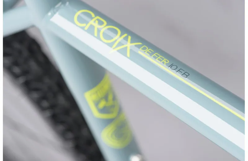 2021 Genesis Croix De Fer 10 Steel Flat Bar Gravel Bike in Blue -6