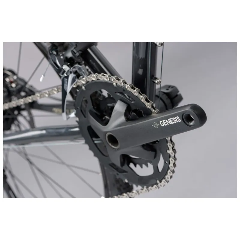 2021 Genesis Croix De Fer 10 Steel Gravel Bike in Black-2