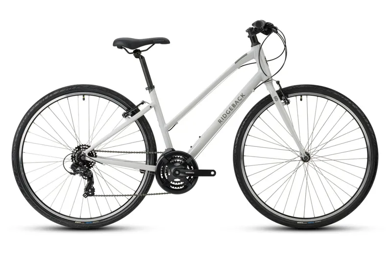 2021 Ridgeback Motion Open Frame Hybrid Bike in White