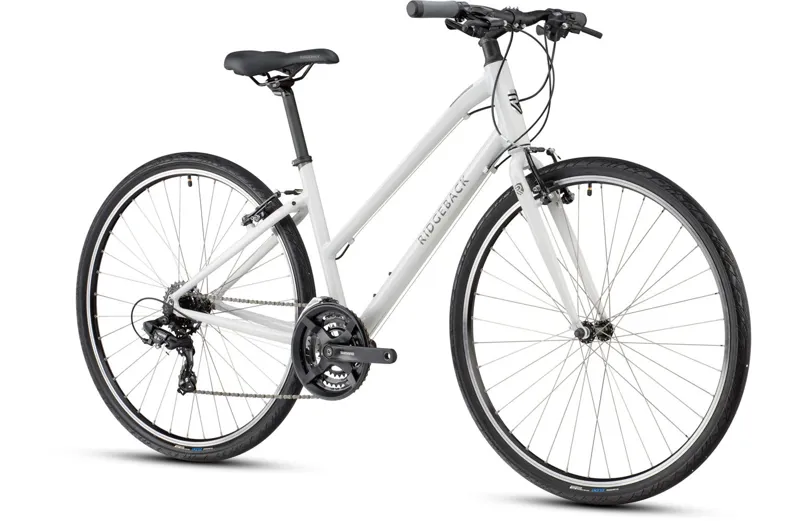 2021 Ridgeback Motion Open Frame Hybrid Bike in White-1
