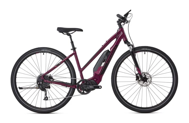 2021 Ridgeback X2 Open Frame Electric Hybrid Bike in Purple