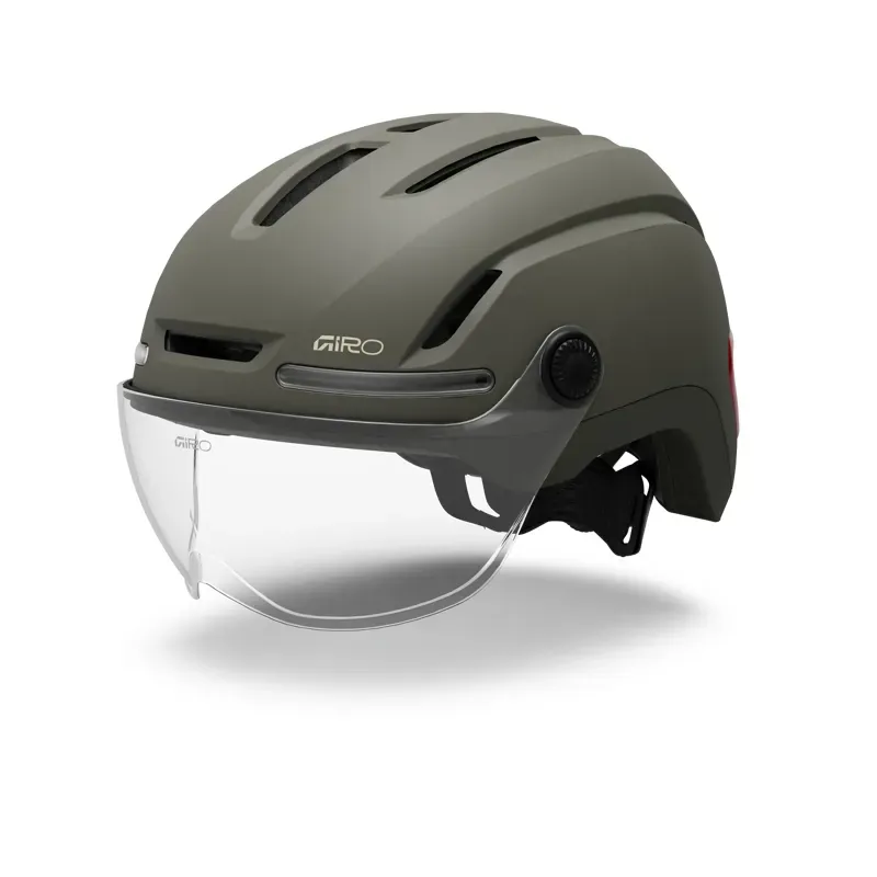 Giro Ethos Mips LED Shield Helmet in Matte Dark Sage