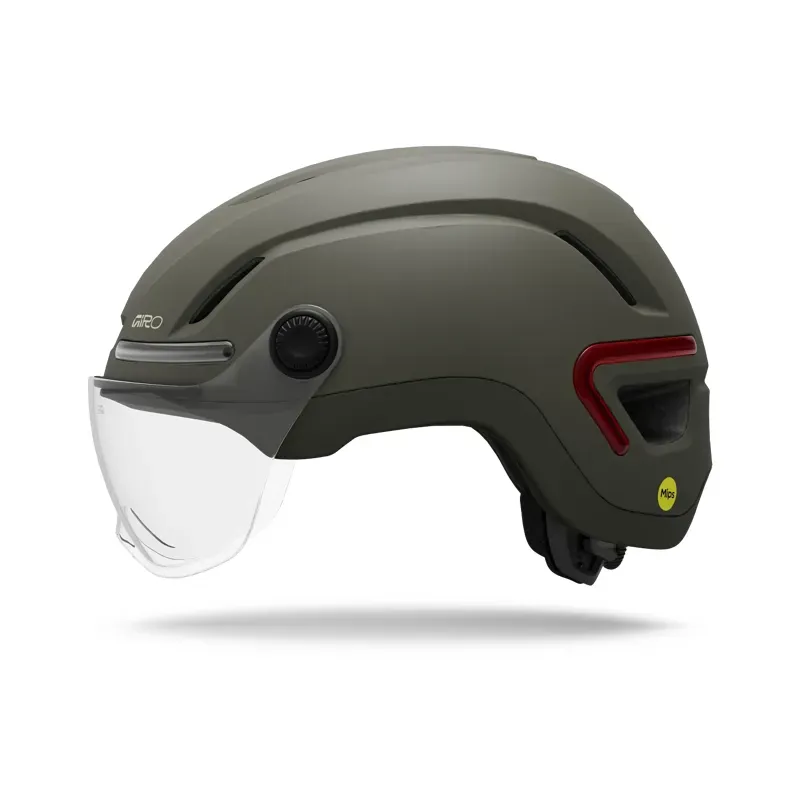 Giro Ethos Mips LED Shield Helmet in Matte Dark Sage-1