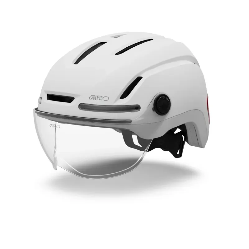 Giro Ethos Mips LED Shield Helmet in Matte White