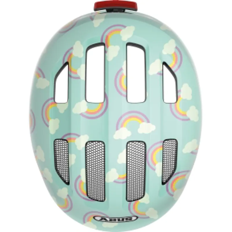 Abus Smiley 3.0 LED Kids Helmet in Light Blue-3