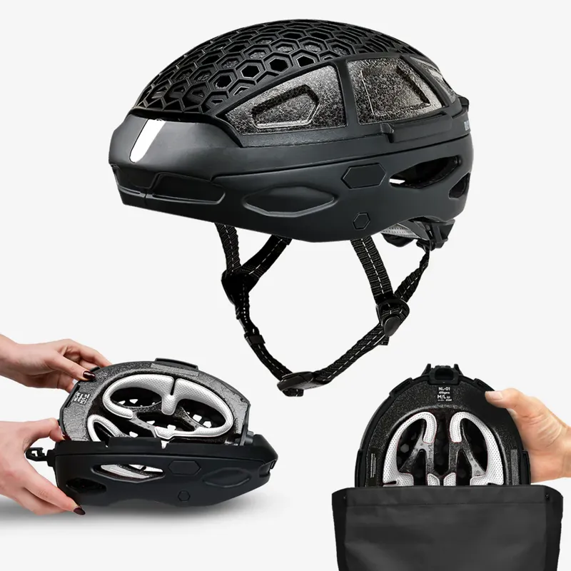 Newlane Folding Helmet In Black and White
