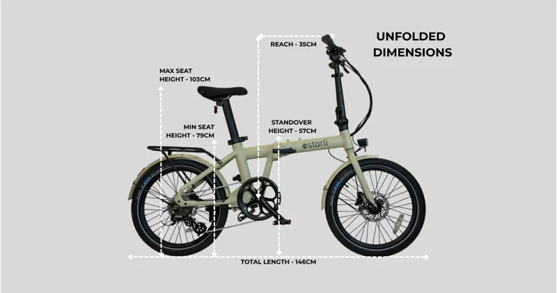 Estarli E-Folding Bike E20.7 PRO Comfort In Bondi Blue-2