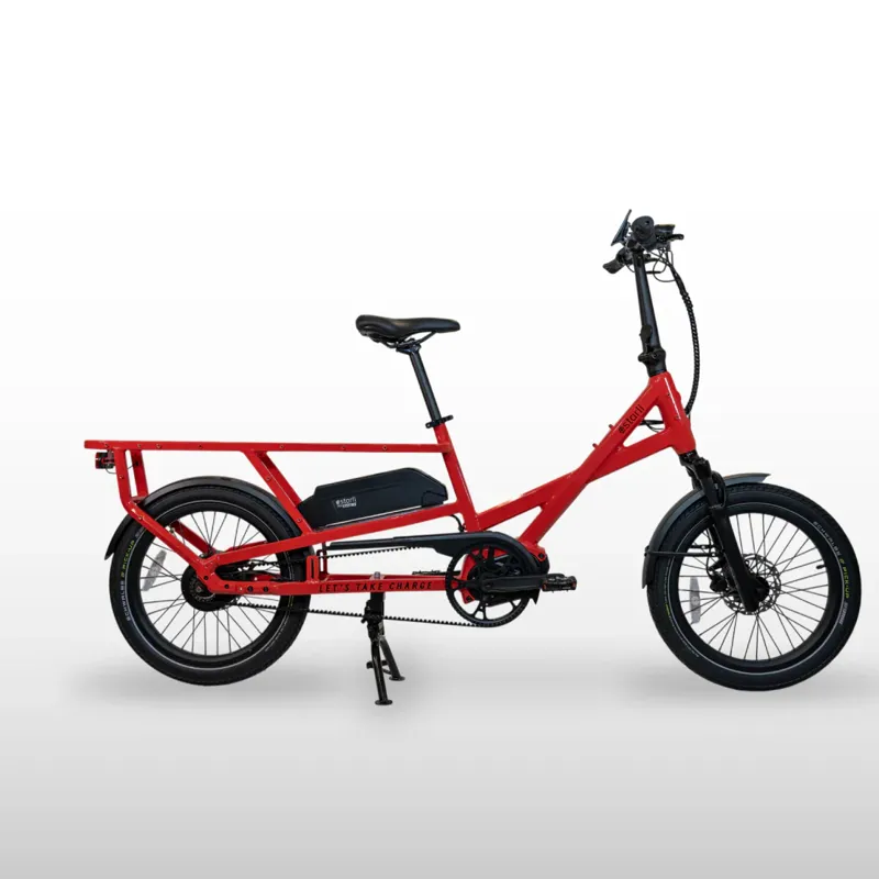 Estarli E-Cargo Longtail 600Wh Electric Cargo Bike In Hot Coral-1
