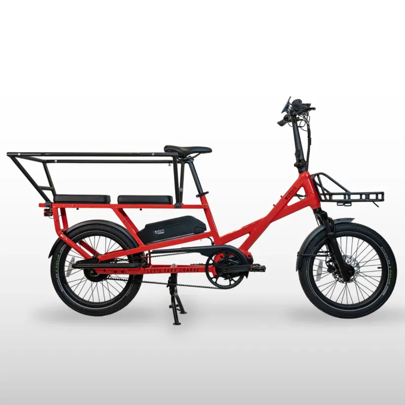 Estarli E-Cargo Longtail 2.0 820Wh Electric Cargo Bike In Hot Coral