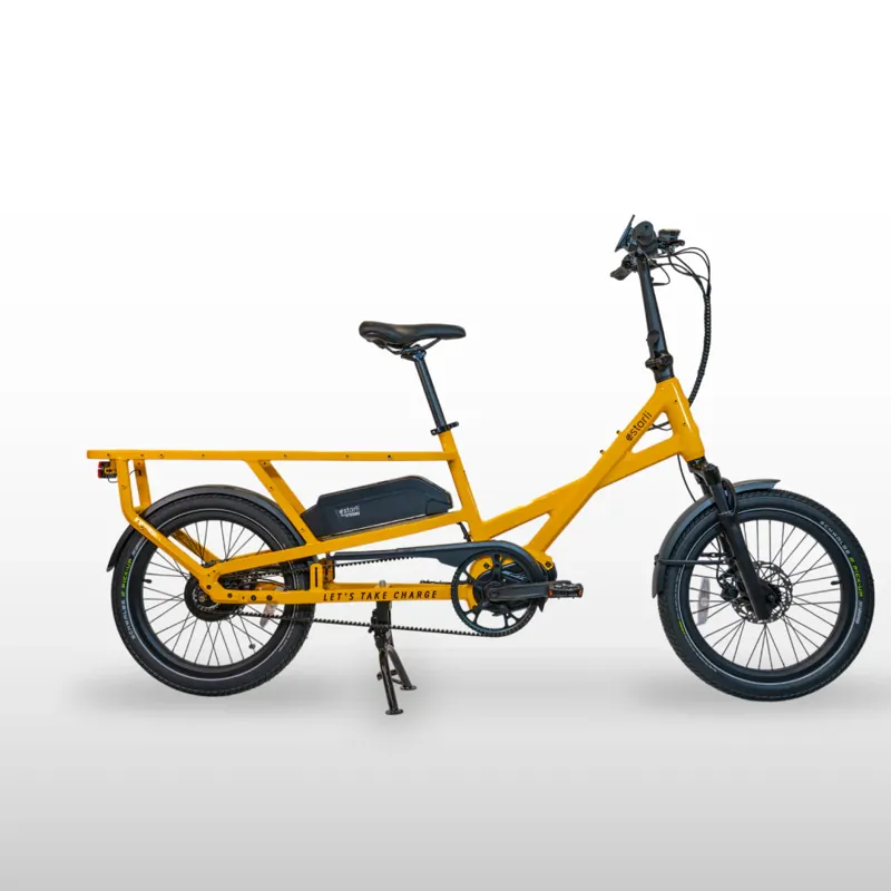 Estarli E-Cargo Longtail 600Wh Electric Cargo Bike In Yellow-1