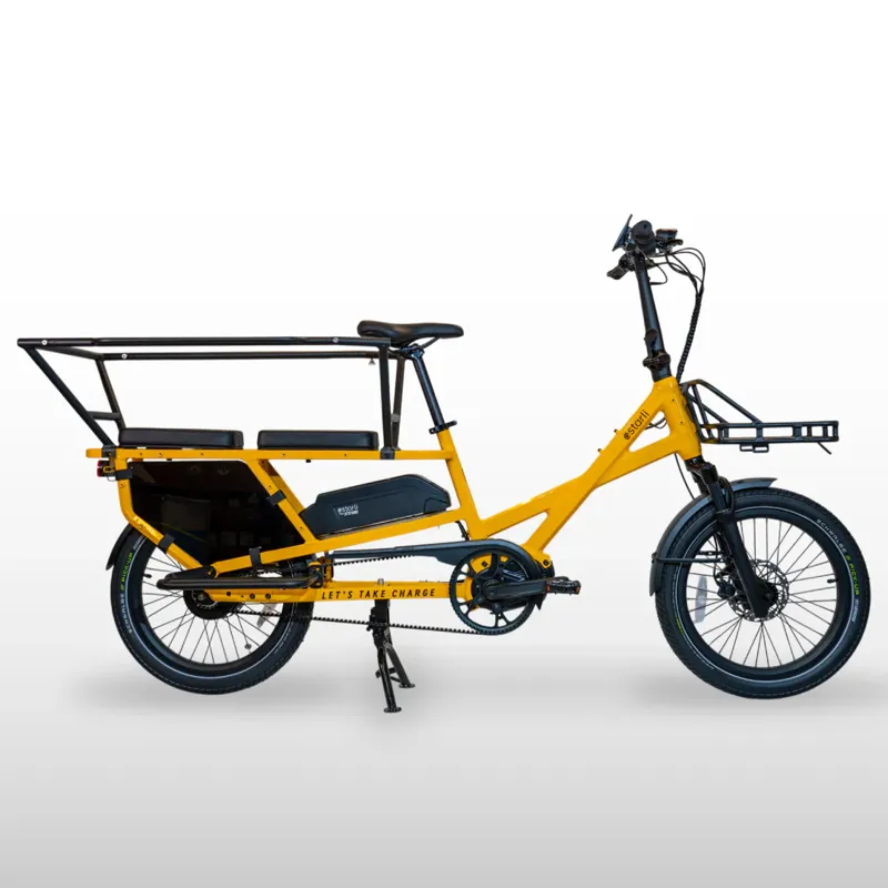 Estarli E-Cargo Longtail 2.0 820Wh Electric Cargo Bike In Yellow