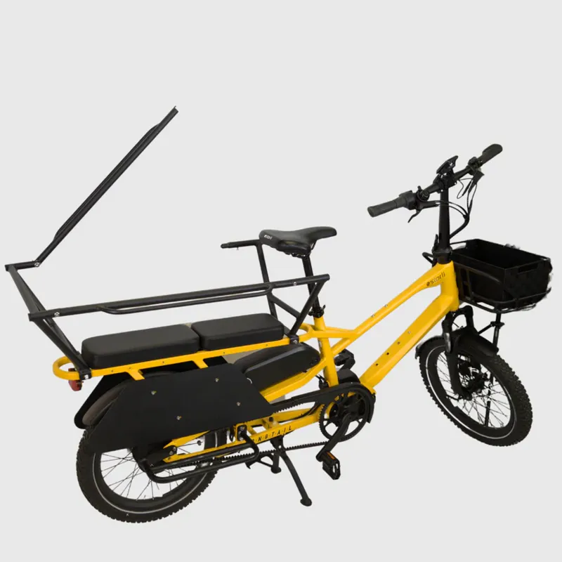 Estarli E-Cargo Longtail 700Wh Electric Cargo Bike In YELLOW-2