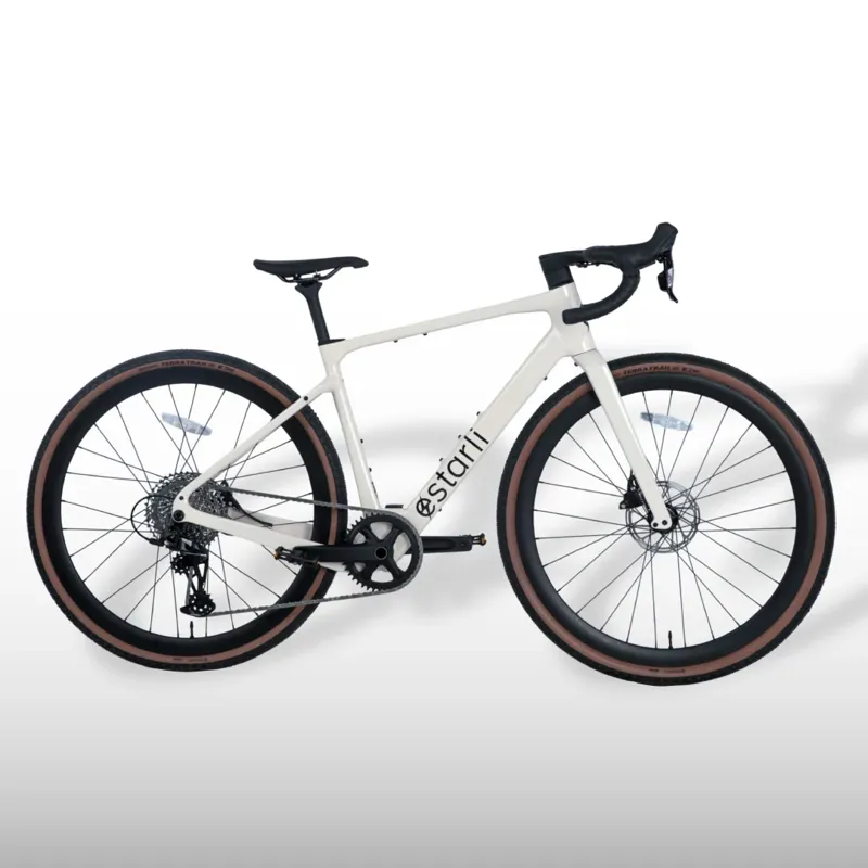 Estarli G700 Carbon Fibre E-Gravel Bike In Lunar White