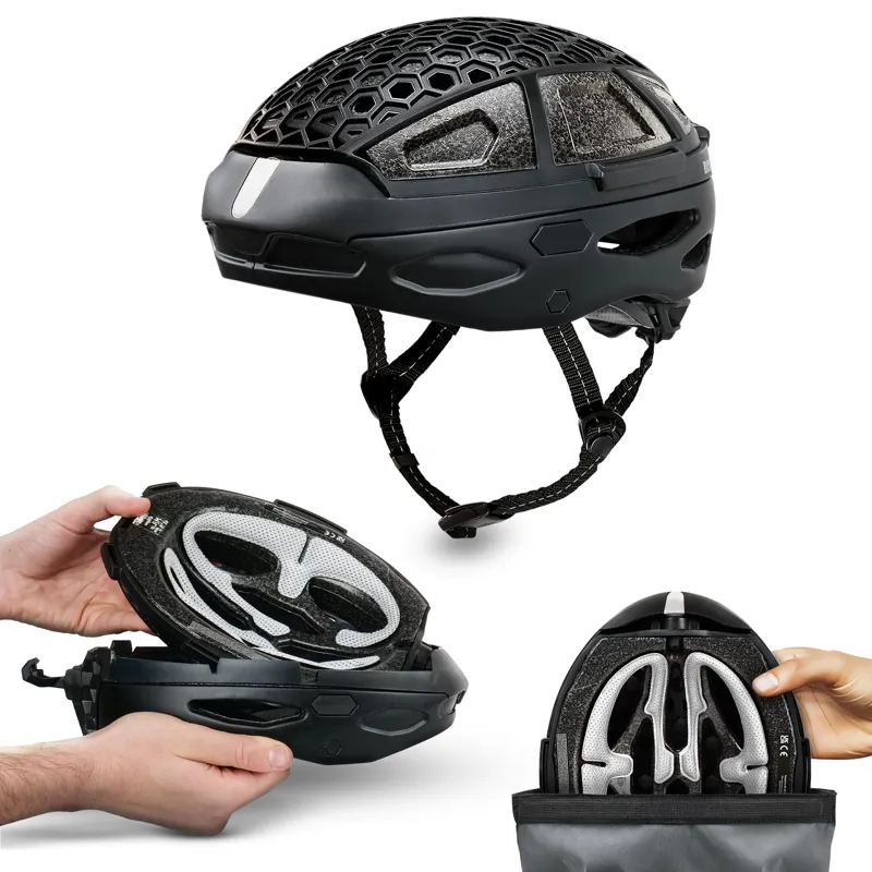 Newlane Folding Helmet In Black and White