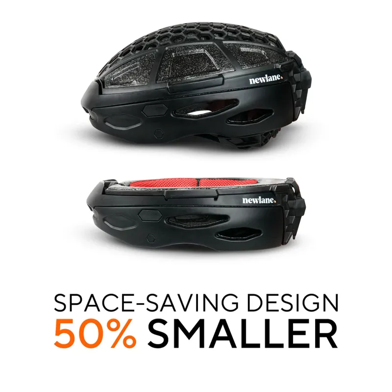 Newlane Folding Helmet In Black and orange-1