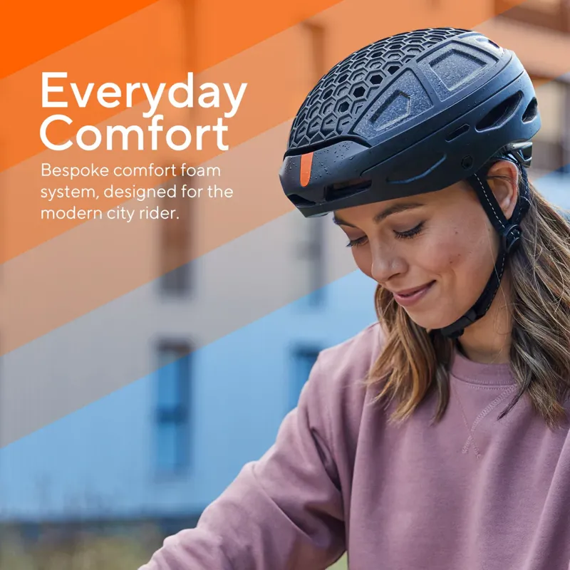 Newlane Folding Helmet In Black and orange-2