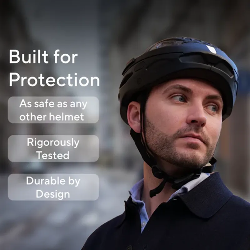 Newlane Folding MIPS Helmet In Black and White-3