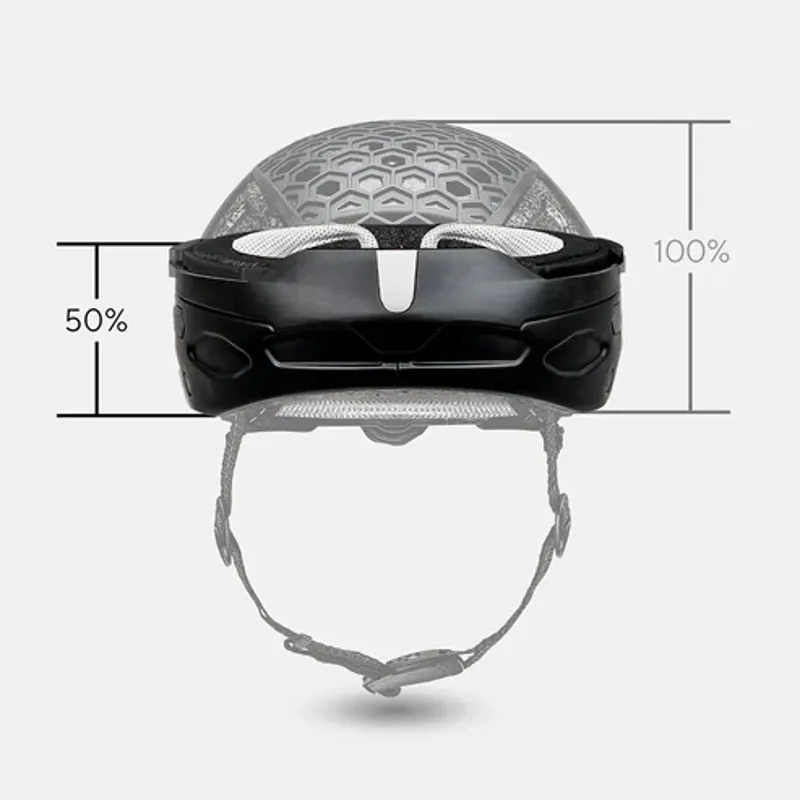 Newlane Folding Helmet In Black and White-2