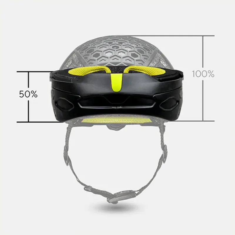 Newlane Folding Helmet In Black and Yellow-2