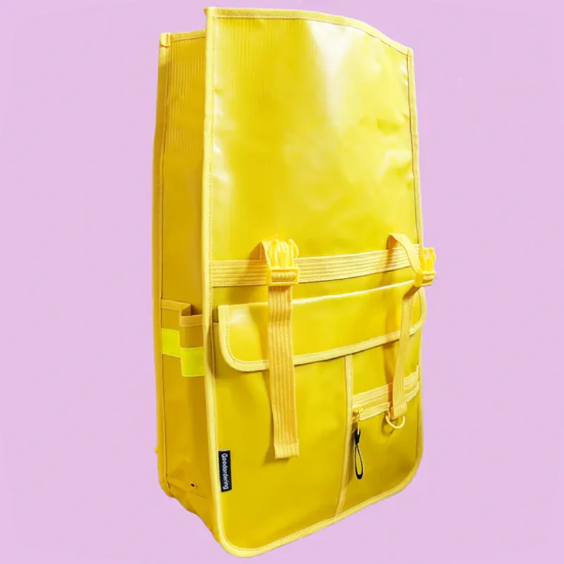 Goodordering Monochrome Rolltop Backpack Pannier Yellow 2.0-2