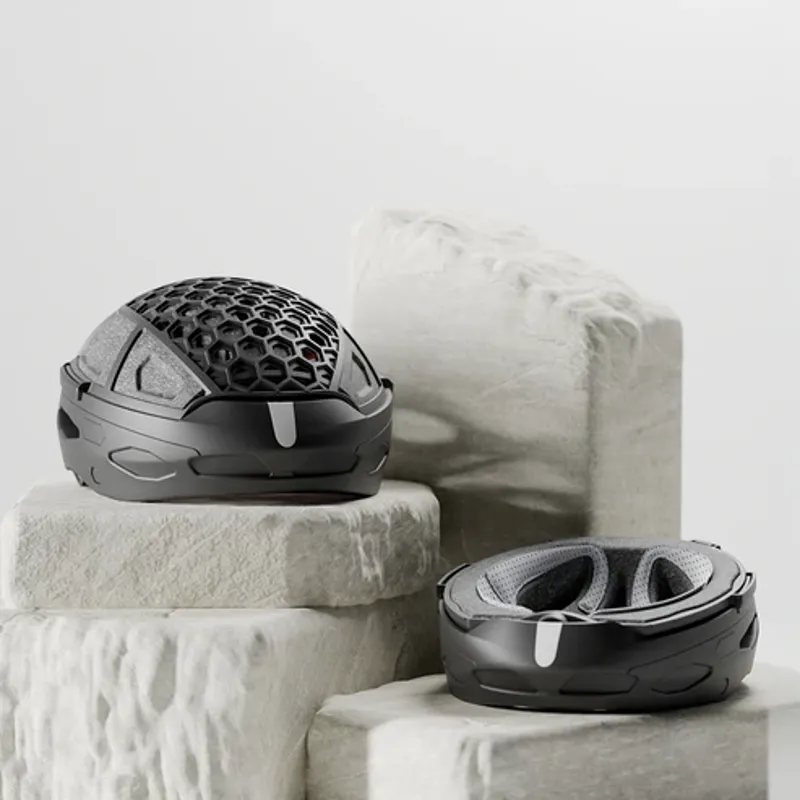 Newlane Folding Helmet In Black and White-1